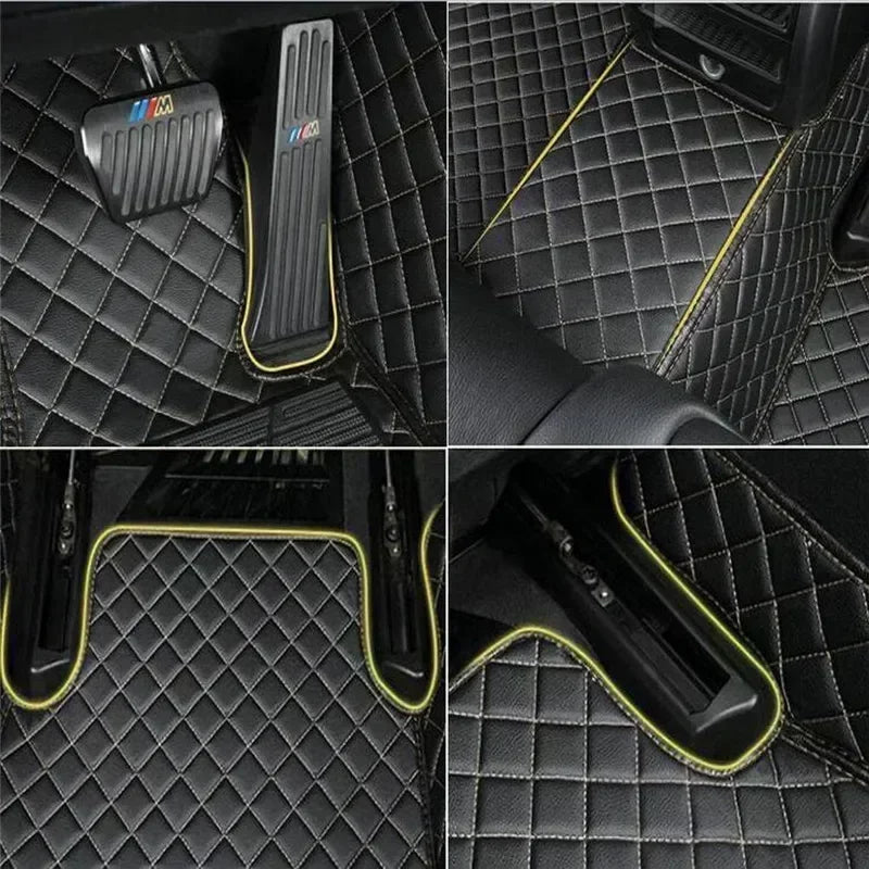 Leather Car Floor Mats For Seat Leon MK3 2012 2013 2014 2015 2016 2017 2018 2019 2020 All Weather Waterproof Car Floor Mats