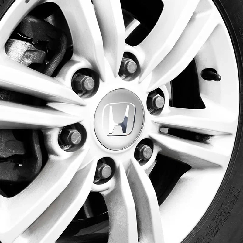 4pcs 60mm Car Wheel Center Hub Cap Rim Cover Emblem Stickers For Honda Civic Fit Jazz Accord Pilot Passport Stepwgn CRV BRV HRV