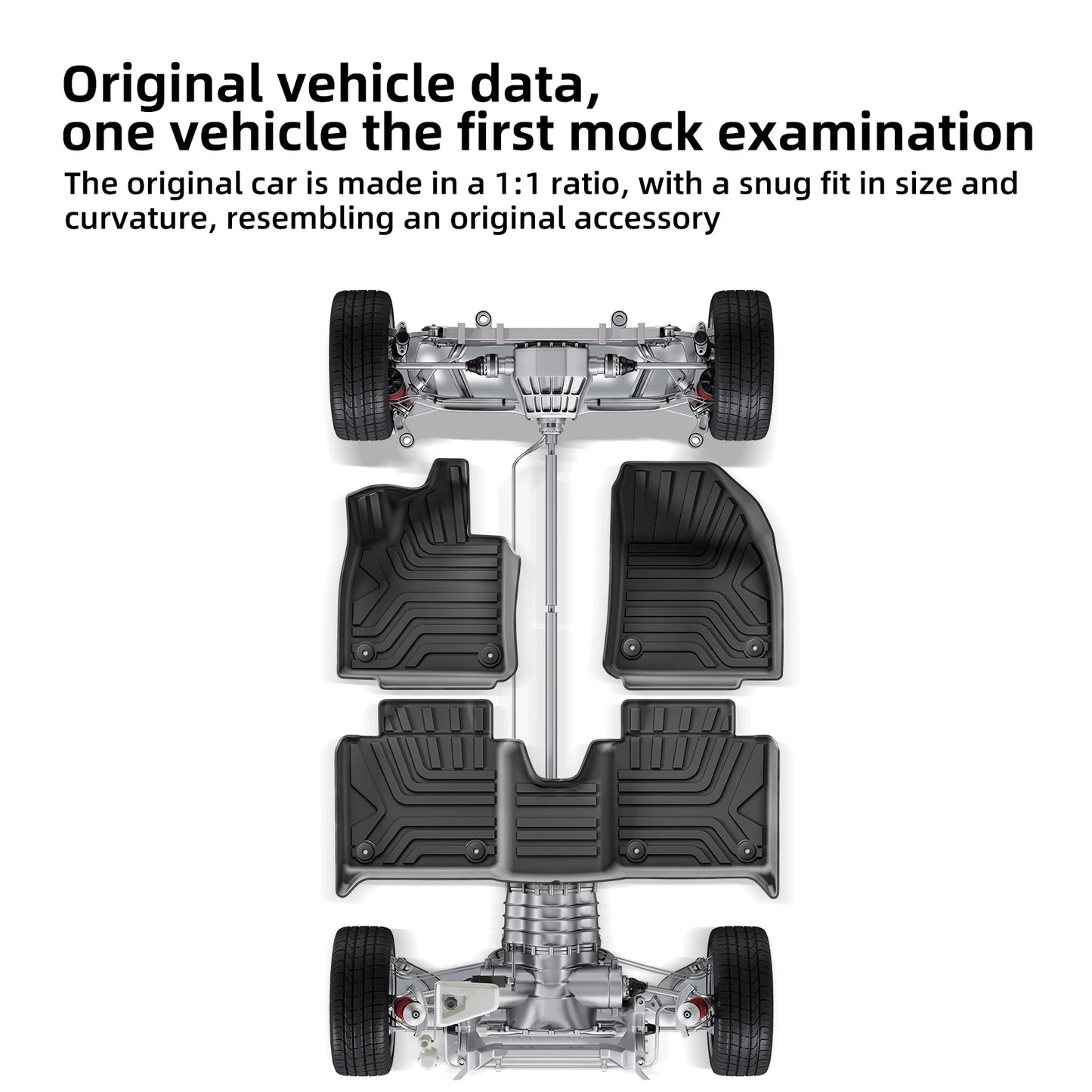 Car Floor Mats Cargo Liner Trunk Pad TPE 3D Foot Mat Waterproof All Weather BLACK For Polestar 4 2025 2024 2023