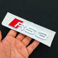 3D ABS RS3 RS4 RS5 RS6 RS7 RS8 Car Body Rear Trunk Emblem Decal Badge Sticker For Audi A3 S3 A4 S4 A5 A6 A7 S7 Auto Accessorie