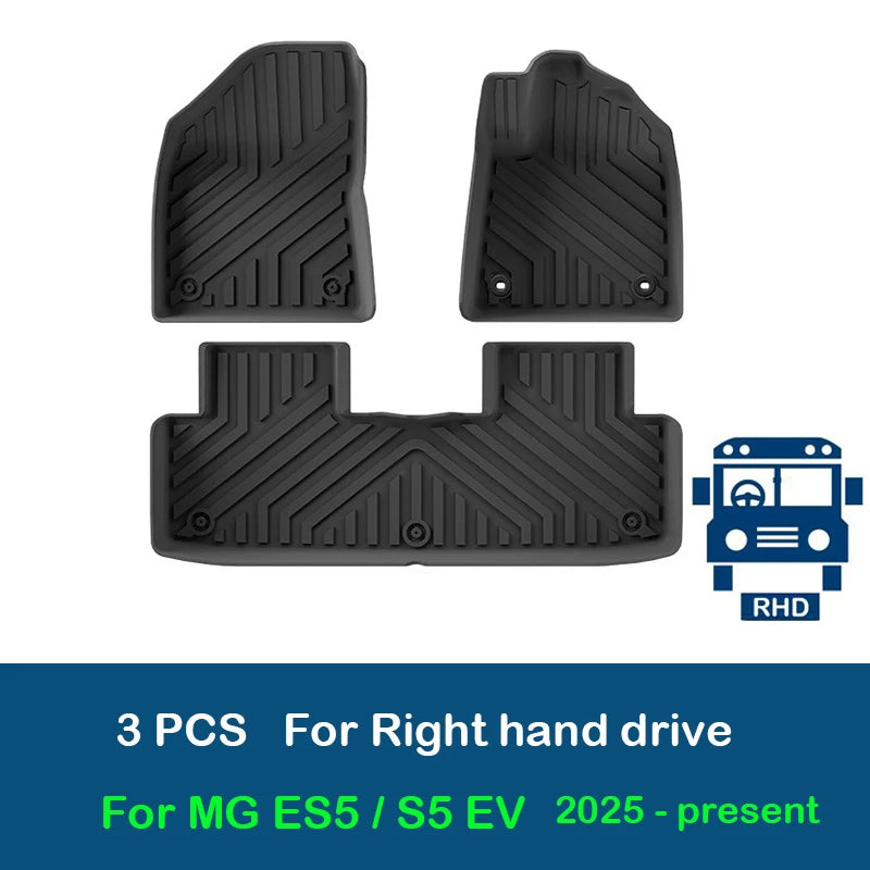 TPE Car Floor Mats For MG S5 ES5 2025-present Trunk Mat Waterproof Non-slip Foot Pad Trunk Protector Pad Carpet Boot Liner Tray