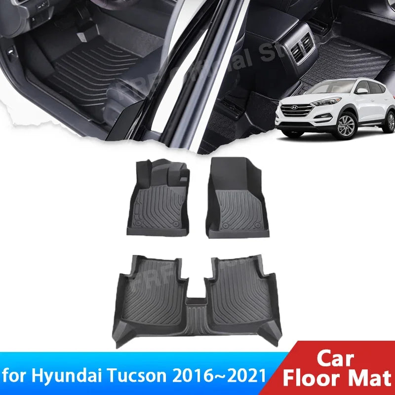 TPE for Hyundai Tucson TL N-Line 2016 2017 2018 2019 2020 2021 Accessories Floor Mat Foot Panel Line Carpet Pad Waterproof Auto