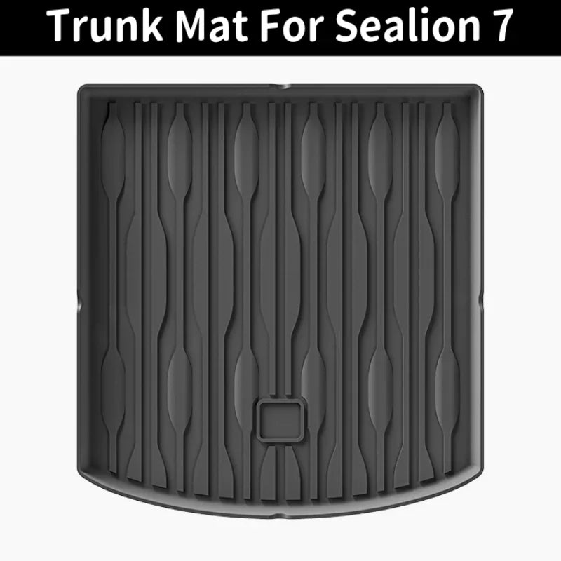 For BYD SEALION 7 2024 2025 TPE Car Floor Mats and Cargo liners, All Weather Waterproof RHD&LHD Backrest Mats Trunk Mats
