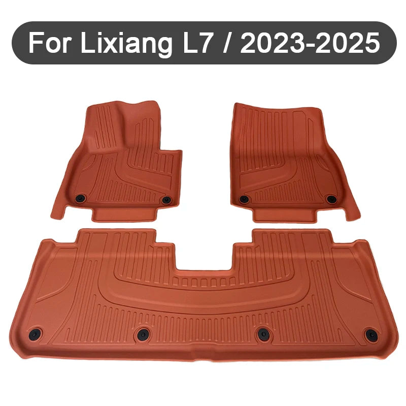 Wholesale Car Floor Mats for Lixiang L7 2023 2024 2025 Waterproof Non-slip Foot Pad TPE Car Carpet Black Floor Liners Trunk Mats