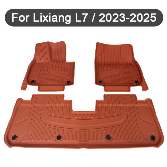 Wholesale Car Floor Mats for Lixiang L7 2023 2024 2025 Waterproof Non-slip Foot Pad TPE Car Carpet Black Floor Liners Trunk Mats