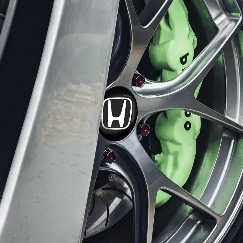 4Pcs 56mm Car Wheel Center Hub Caps Logo Sticker For Honda Civic Fit Jazz Accord CRV HRV City Odyssey Passport Pilot Vezel