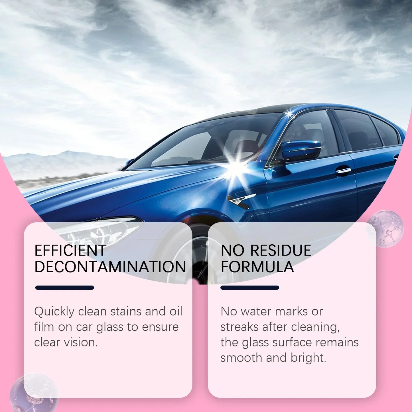 Car Windshield Oil Film Remover Powerful Auto Glass Window Stain Removal Concentrated Cleaner Front Windscreen Cleaning Spray