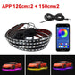 Universal Car Chassis Flexible LED Strip Light Remote /APP Control RGB Neon Light Ambient Atmosphere Lamp Auto Accessories Kit