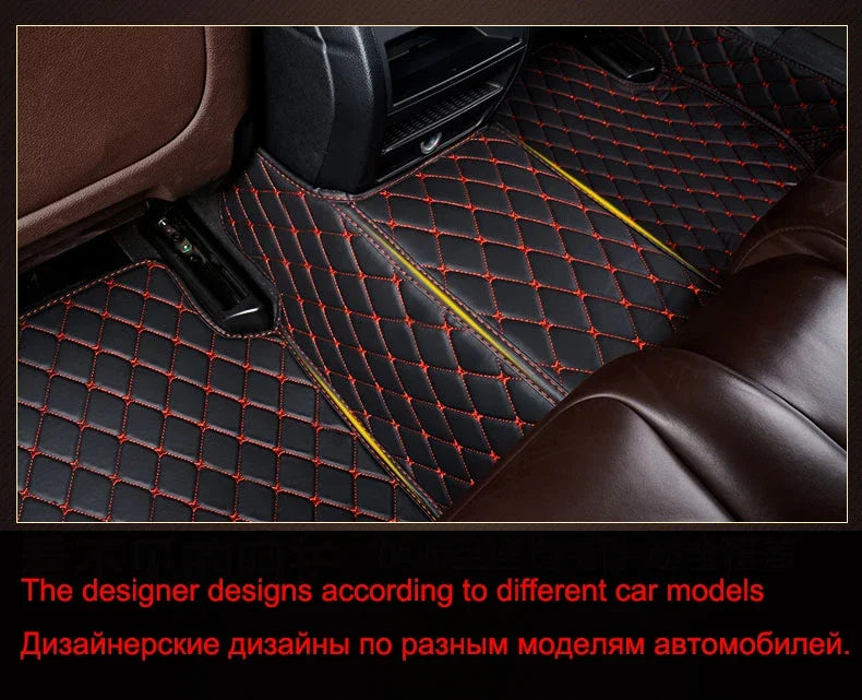 Custom Leather Car Floor Mat For Renault Captur Laguna Koleos Latitude 2011 2012 2018 2019 2020 Waterproof interior Accessories
