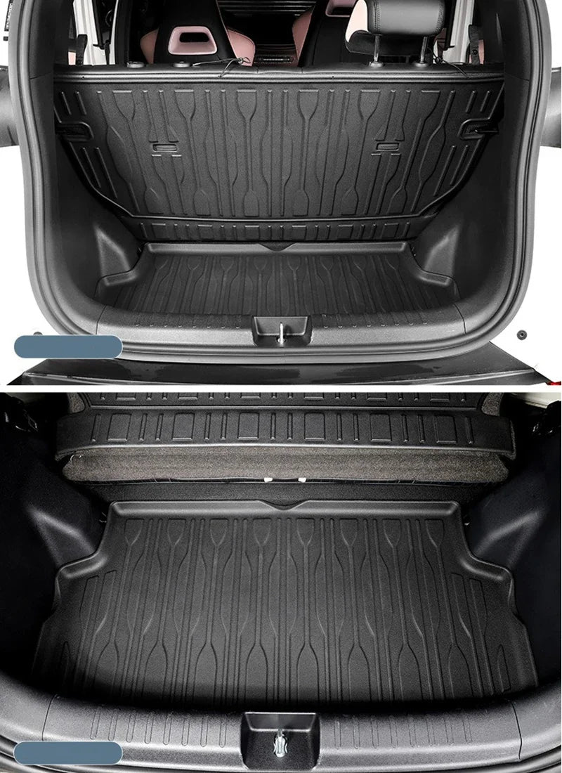 TPE Floor Mats For BYD Dolphin Mini Seagulls 2024 2025 Trunk Mats Waterproof Non-slip Carpet Back Seat Protector Boot Liner Tray