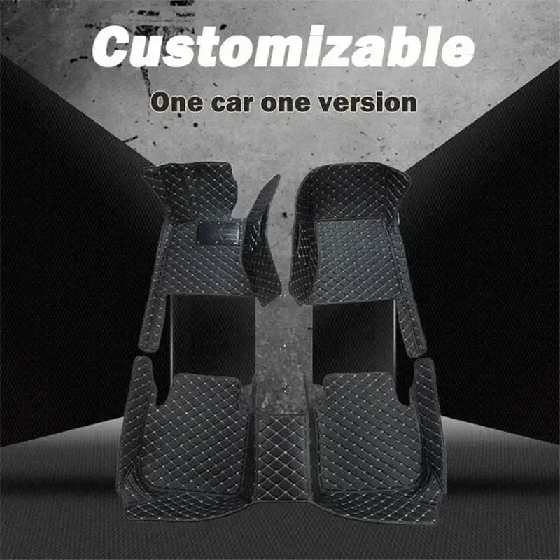 Leather Car Floor Mats For Seat Leon MK3 2012 2013 2014 2015 2016 2017 2018 2019 2020 All Weather Waterproof Car Floor Mats