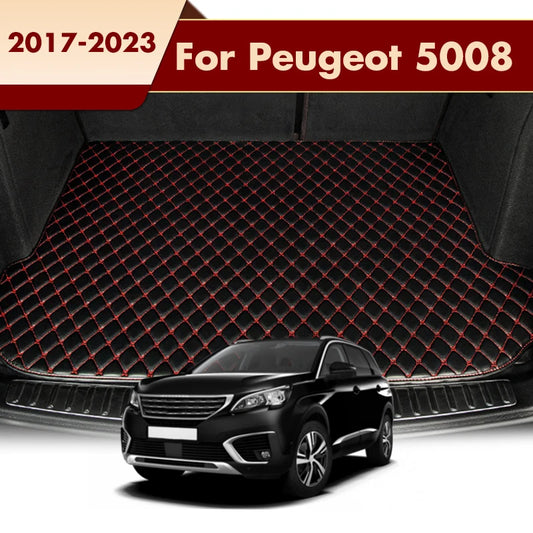 Car Trunk Mats For Peugeot 5008 2017 2018 2019 2020 2021 2022 2023 Auto Cargo Liner Carpets Accessories Products Automobiles
