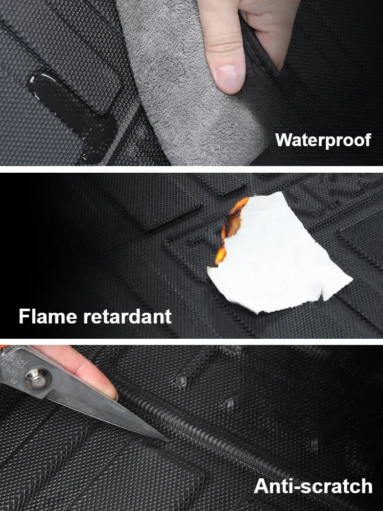 Rear Trunk Mats TPE Waterproof Cargo Liner For GWM Great Wall Tank 300 Full Surround Rear Seat Backrest Protection Pad