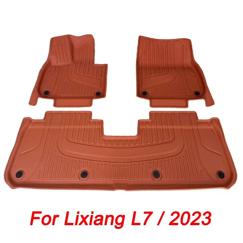 Wholesale Car Floor Mats for Lixiang L7 2023 2024 2025 Waterproof Non-slip Foot Pad TPE Car Carpet Black Floor Liners Trunk Mats