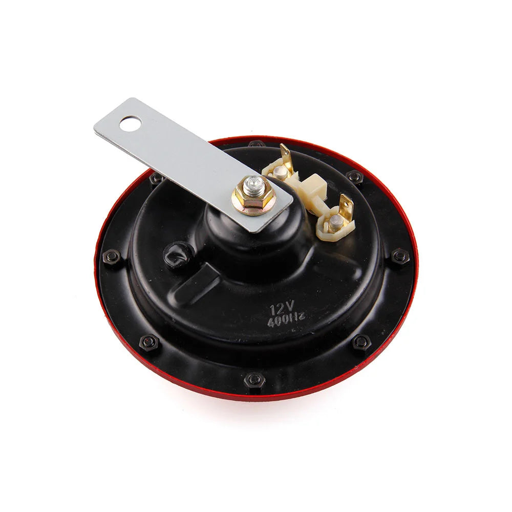 Car modified universal basin honk horn high and low 12V waterproof super loud personality tide red ring horn