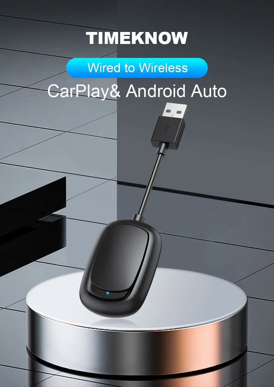 Xiaomi 2025 New! 2-in-1 Mini Wireless Adapter Seamlessly Enable Carplay & Android Auto Plug & Play For Most Vehicle Models
