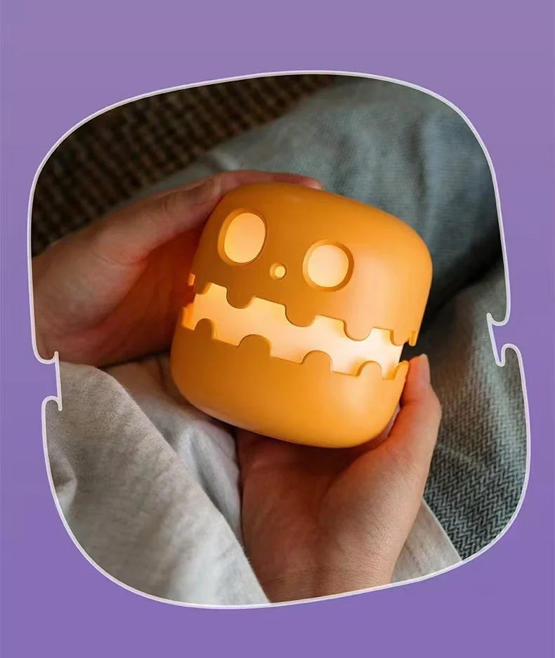New creative ghost Halloween party decoration rechargeable atmosphere pumpkin lantern funny night light