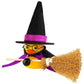 Car Decoration Rubber Duck Halloween with Magic Hat Cloak Broom Sunglasses Necklace for Car Ornaments Home Table Decor