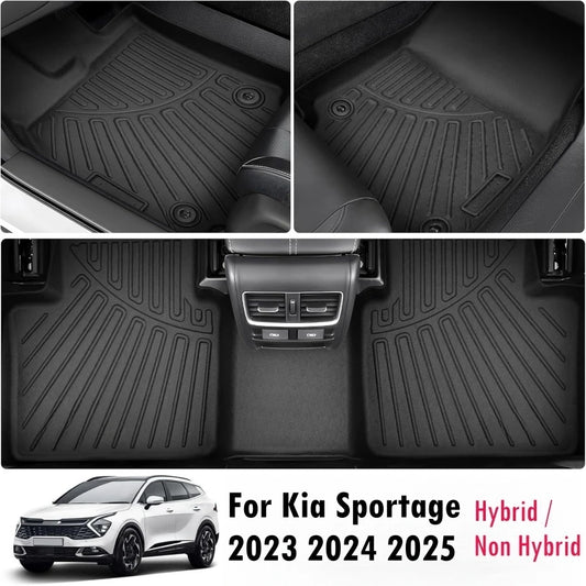 TPE Floor Mats for 2023 2024 2025 Kia Sportage Hybrid / Non-Hybrid All Weather Floor Liner & Trunk Cargo Mat Sportage Accessory