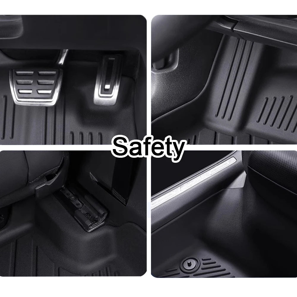 For Leapmotor T03 2023 2024 2025 TPE Floor Mats Rear Trunk Mats Layer Foot Pads Salon Carpet Full Cover Interior Car Accessories