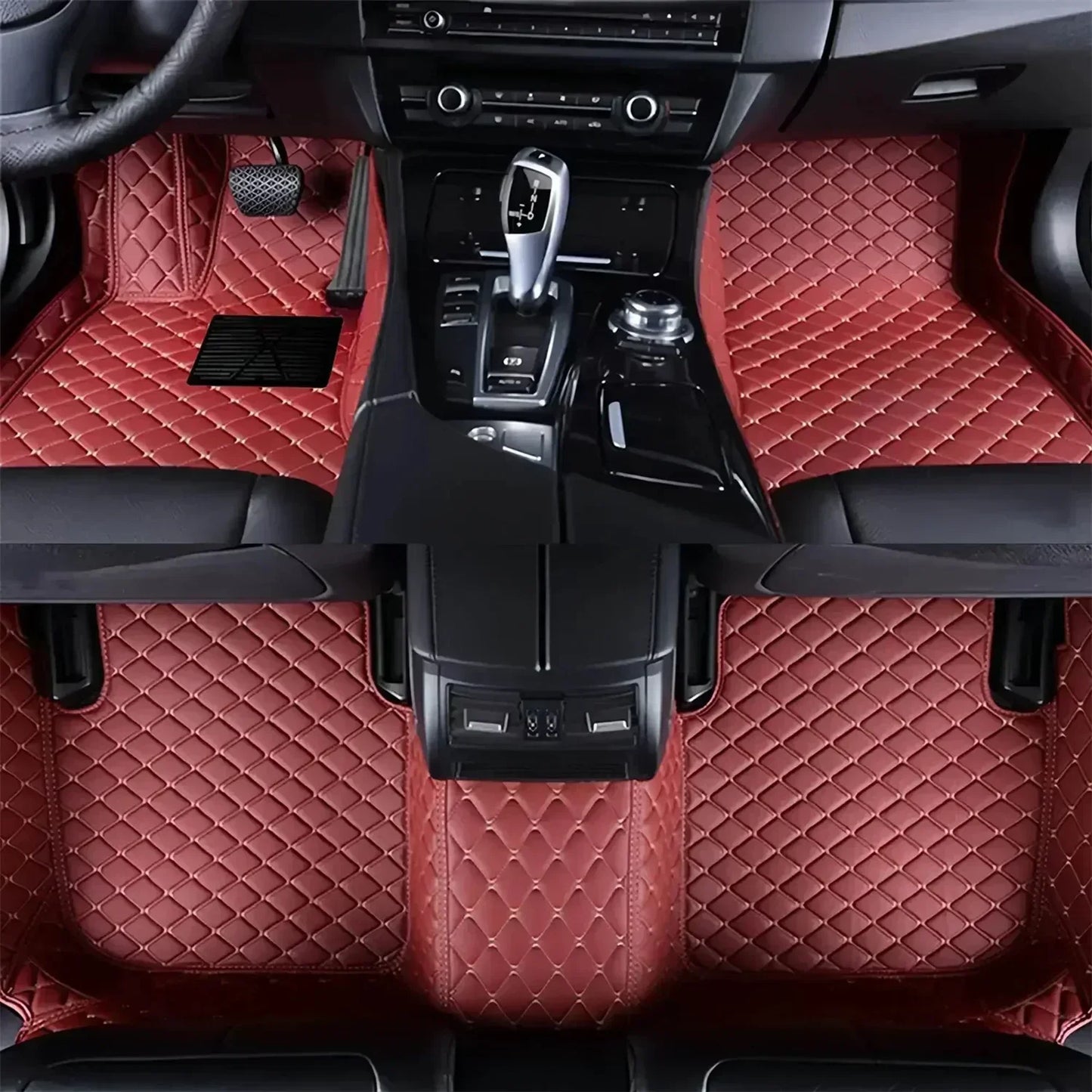 Leather Car Floor Mats For Seat Leon MK3 2012 2013 2014 2015 2016 2017 2018 2019 2020 All Weather Waterproof Car Floor Mats