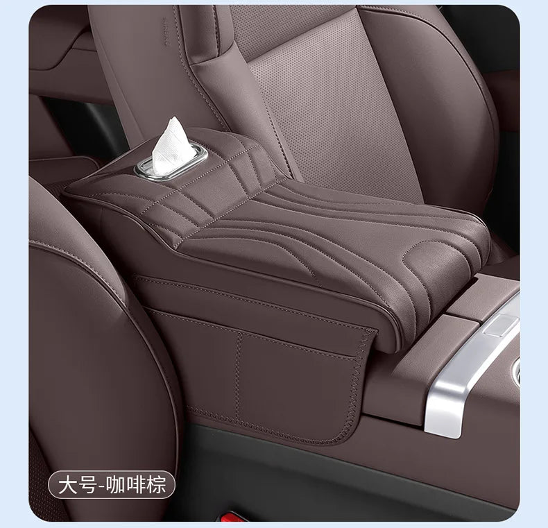 Car Armrest Box Height Increase Pad with Storage Bag Car Leather Protective Cover for jaecoo j7 JETOUR T2 Haval H9 2rd 2024 2025