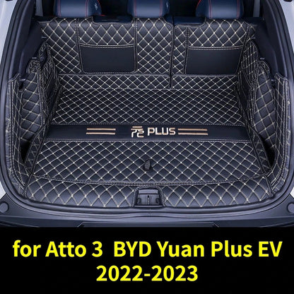 Car Trunk Mats for BYD Atto3 Yuan Plus EV 2021 2022 2023 Trunk Protector Pad Storage Bags Cargo Liner Car Interior Accessories