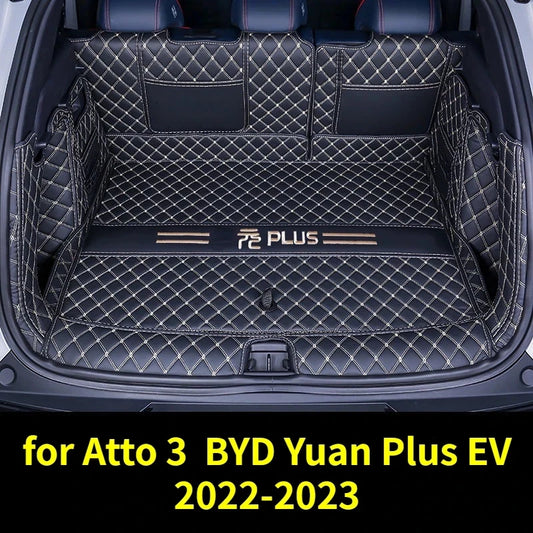 Car Trunk Mats for BYD Atto3 Yuan Plus EV 2021 2022 2023 Trunk Protector Pad Storage Bags Cargo Liner Car Interior Accessories