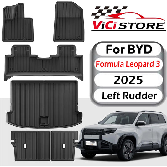 3D TPE Floor Mats & Cargo Liners For 2025 Formula Leopard TAI 3 All Weather TPE Waterproof Protector Interior Accessories