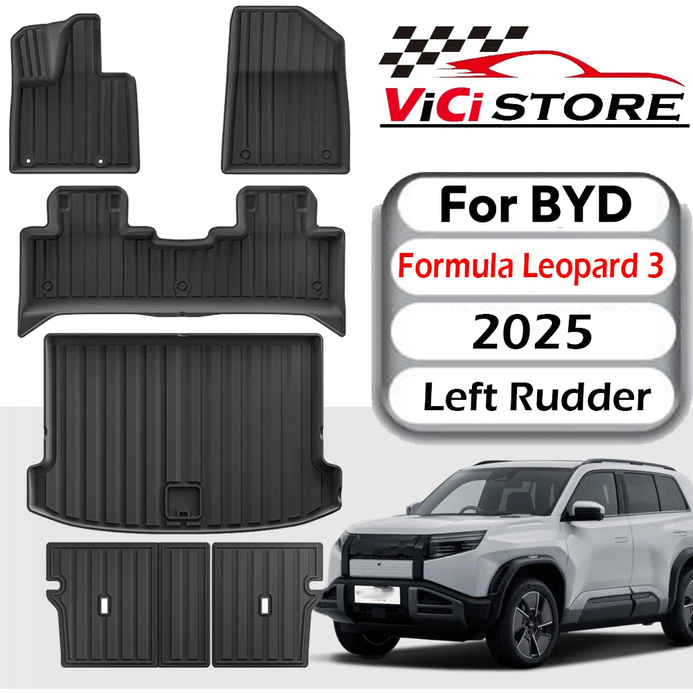 3D TPE Floor Mats & Cargo Liners For 2025 Formula Leopard TAI 3 All Weather TPE Waterproof Protector Interior Accessories