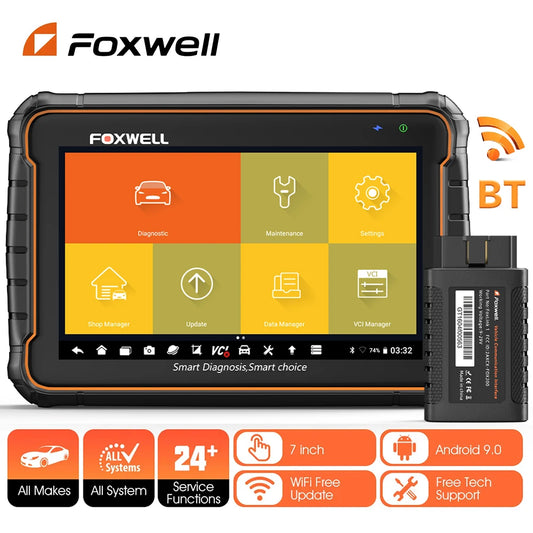 Foxwell GT60 OBD2 Automotive Scanner Biretional Control All System Car Code Reader EPB A/F 24 Reset ODB 2 Car Diagnostic Tool