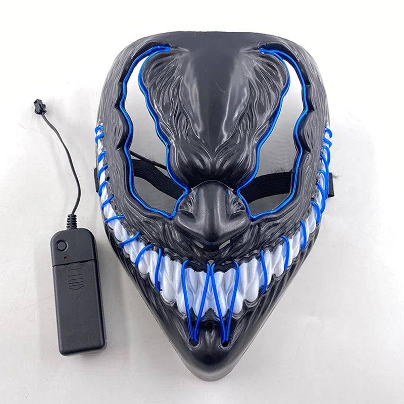 Halloween Carnival Party Costume Decoration Luminous LED Mask Halloween Mask LED Maske Light Up Party Masks for Glow Party