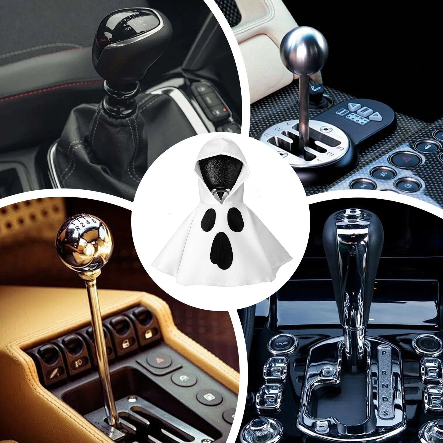Halloween Car Gear Shift Hoodie Cover Shift Cover Gear Handle Decoration Fits Manual Automatic Car Shift Lever Interior Decor
