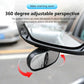 1PC Car Rearview Auxiliary HD Glass Parking Aid Mirror 360-degree Wide Angle Car Blind Spot Mirror Adjustable Rotation