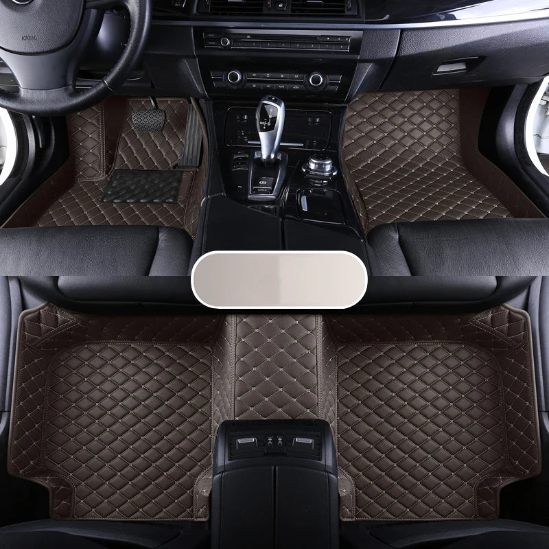 Custom Leather Car Floor Mat For Renault Captur Laguna Koleos Latitude 2011 2012 2018 2019 2020 Waterproof interior Accessories