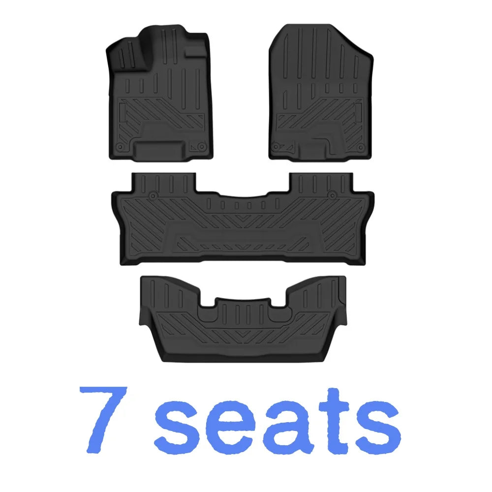 Floor Mats for Honda Pilot 2016-2022 All Weather Protection Cargo Liner with Backrest Mat Behind 3rd Row Back Seat Accessories