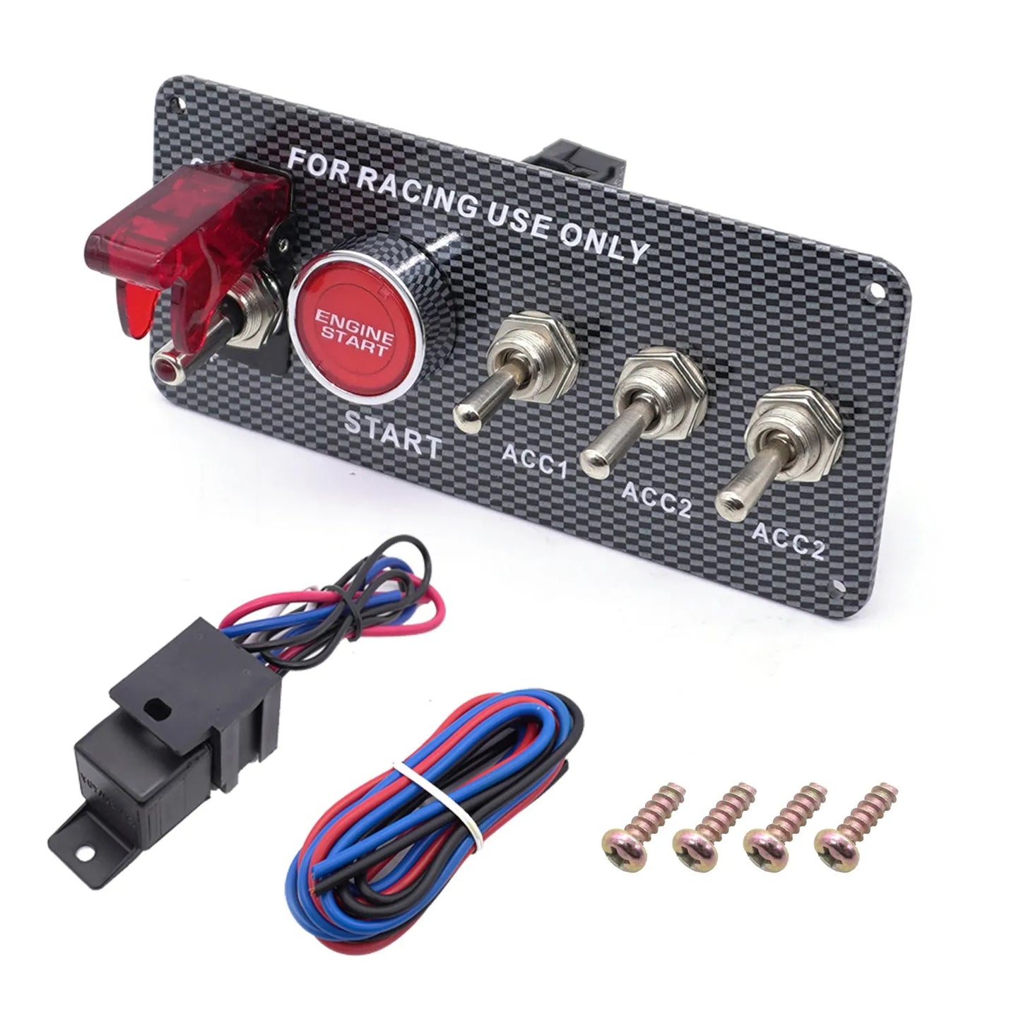 12v Switch Panel Interruptor Car Trunk LED Light Ignition Toggle Engine Start Battery Disconnect Cut Off Switches Universal