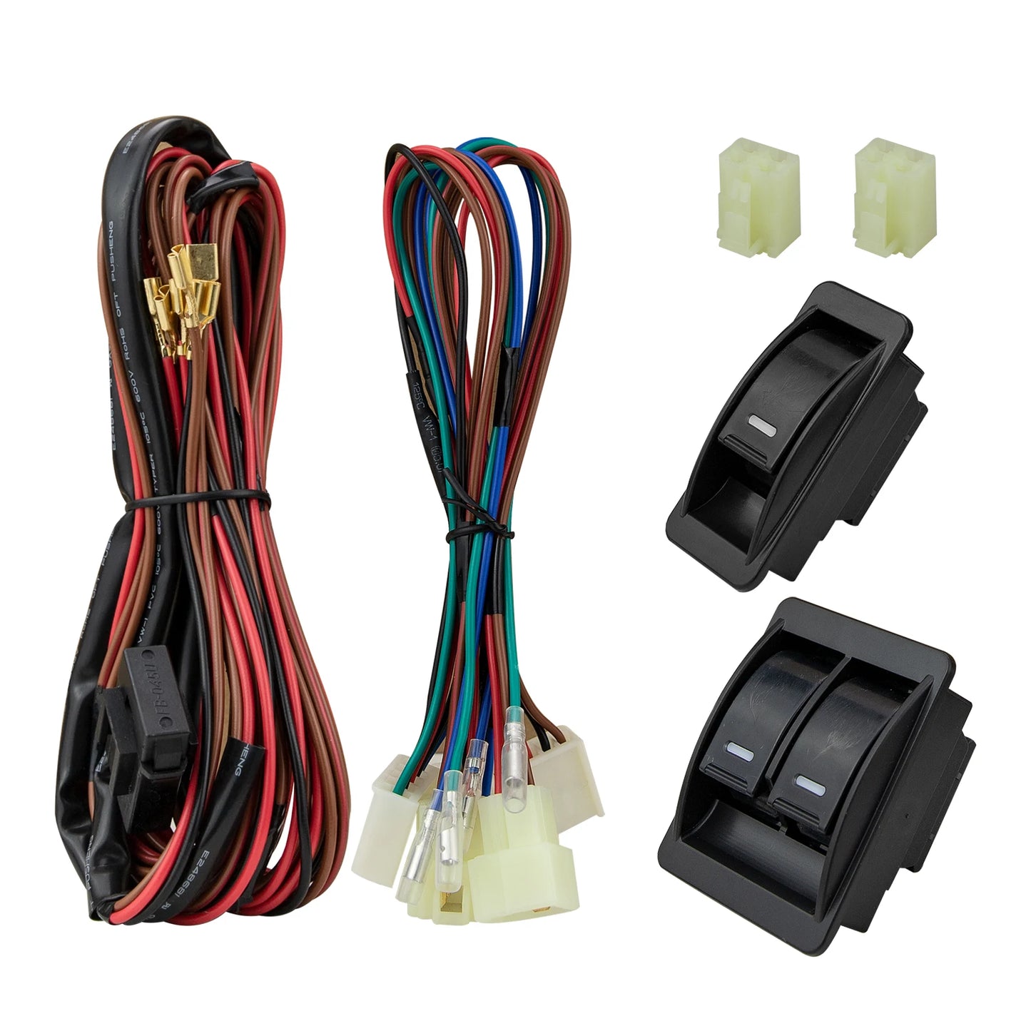 12V Universal Car Power Window Switch Regulator Kits with Wiring Harness For 2 Doors