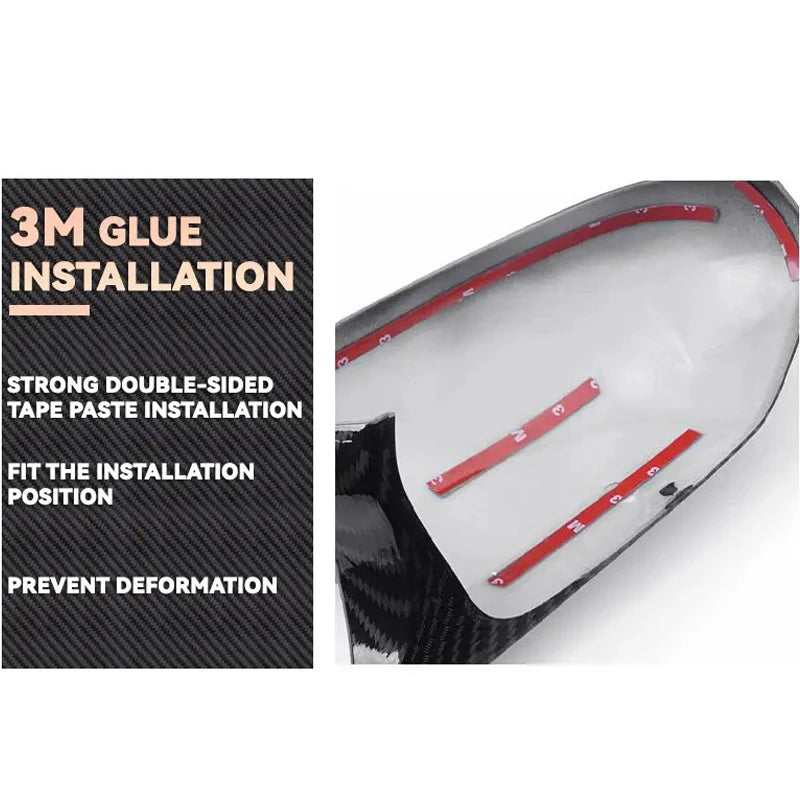 For Audi A3 8P A4 A5 B8 A6L A8L RS6 S8 Q3 S5 RS3 Side Mirror Cover Cap ABS Glossy Black Car Exterior Accessory