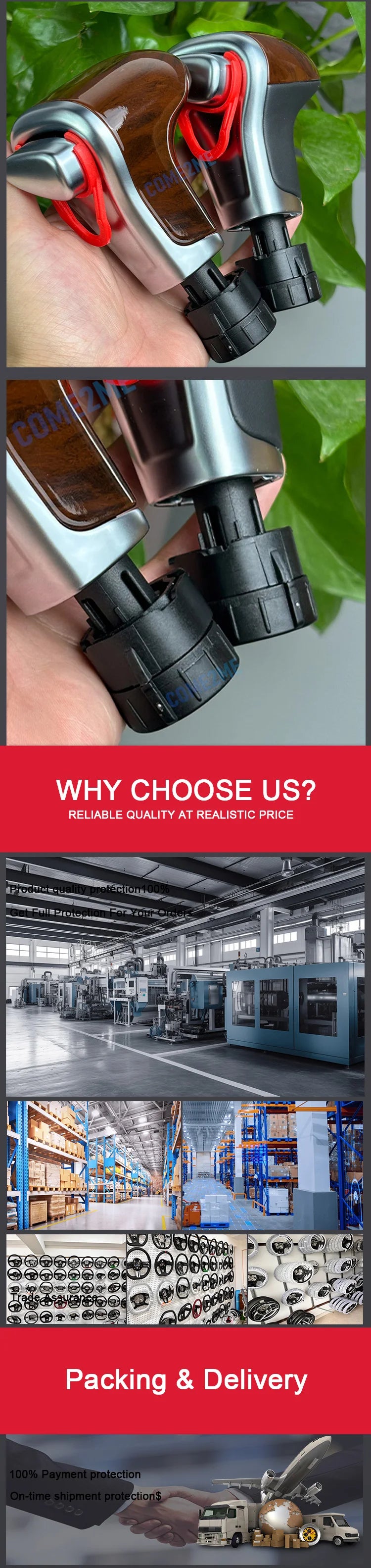 Auto Automatic Shift Knob For Audi A6 C6 A3 8P A4 B8 A5 Q5 Q7 A7 Gear shift knob boot