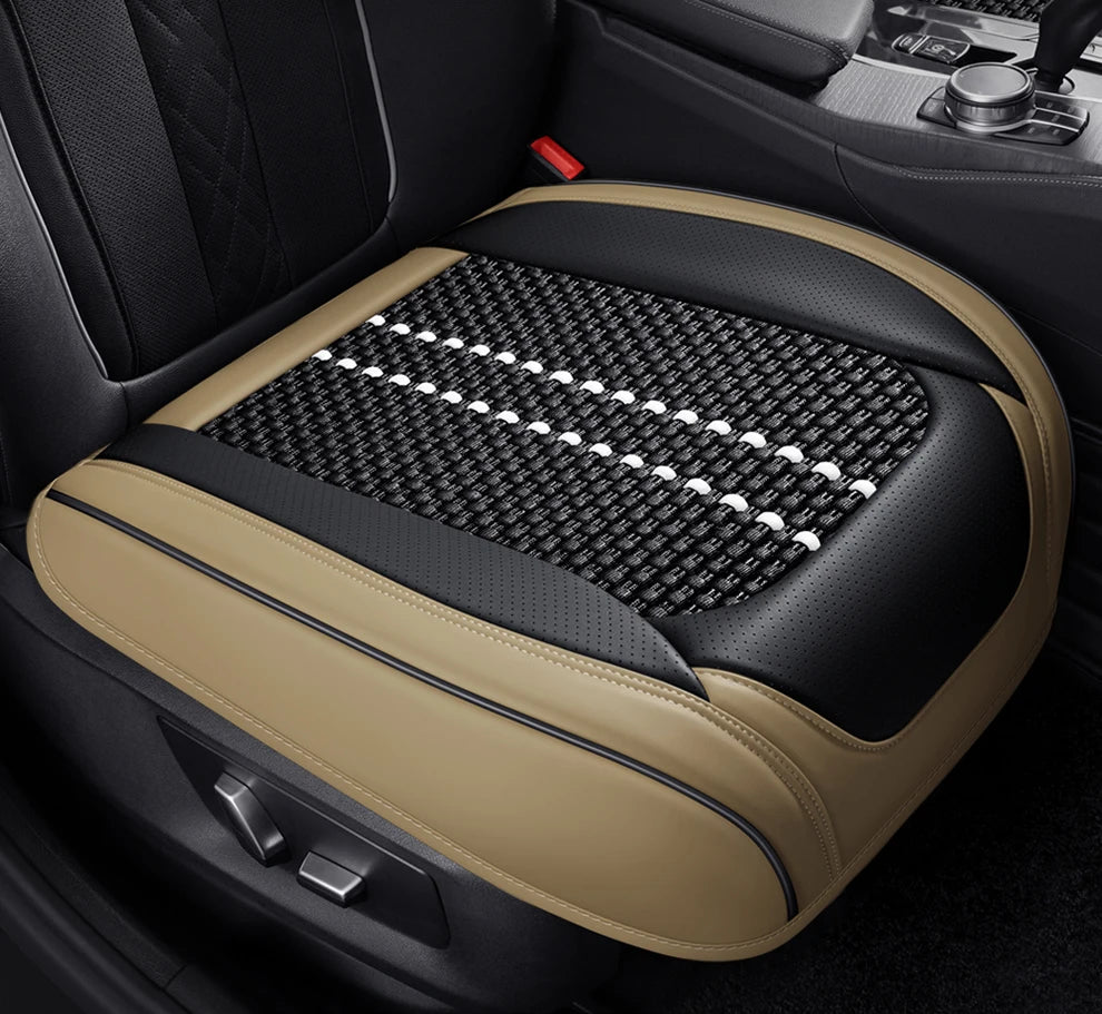 Leather Front Car Seat Protectors Covers Cushion Luxury Waterproof For i40 g30 nissan qashqai j10 kicks aveo byd sealion 6