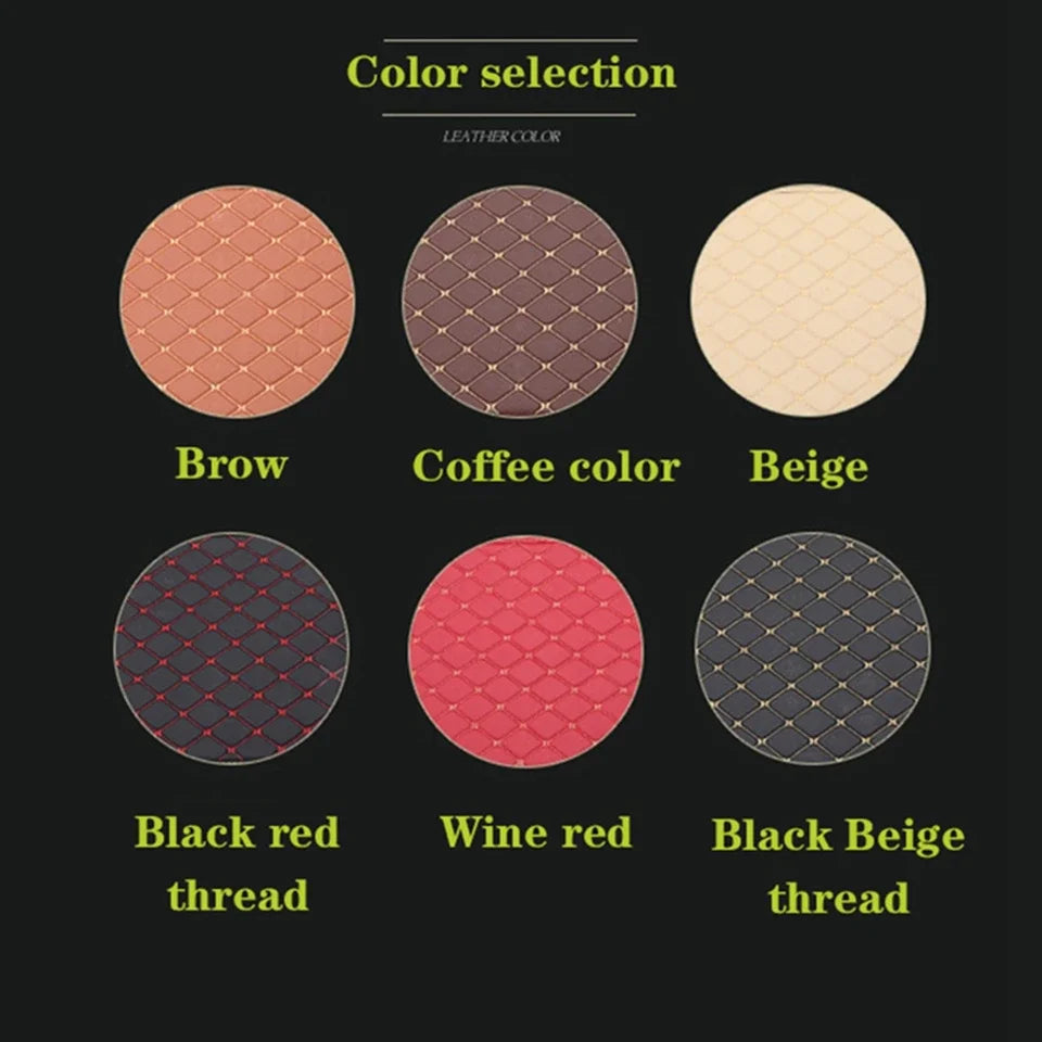 Car Floor Mats 4 Pcs Universal PU Leather Floor Mats Liners For Cars Truck SUV Front Rear Mats Foot Pad Car Accessories