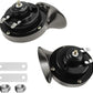 Double Trumpet Train Air Horn 12V 300DB Super Loud Waterproof Electric Snail Horn Kit for Pickup Truck Jeep Motorcycle Boat