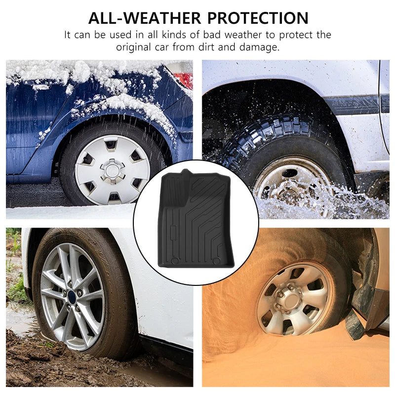 Car Floor Mats For BYD Seagull 2023 - 2024 TPE Trunk Liner Double Layer Foot Carpets Anti - Slip Wear Resistant Protective Pads