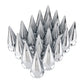20Pcs 33mm Chrome Lug Nut Covers Rocket Style Screw On Style Spiked ABS Plastic Semi Truck