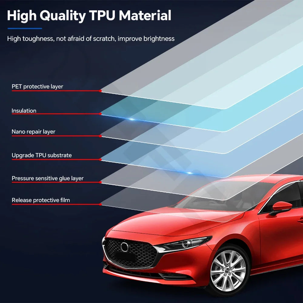 For Mazda 3 2019-2025 TPU Paint Protection Film Pre-cut PPF Anti-Scratch Car Body Clear Bra Resistant Invisible Car Accessories