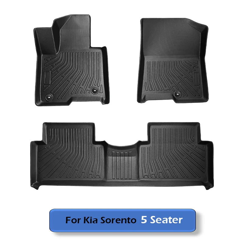 All Weather Floor Mats Cargo Liner for 2021 - 2024 2025 Kia Sorento Hybrid TPE Car Trunk Mat with Backrest Pad PHEV & HEV