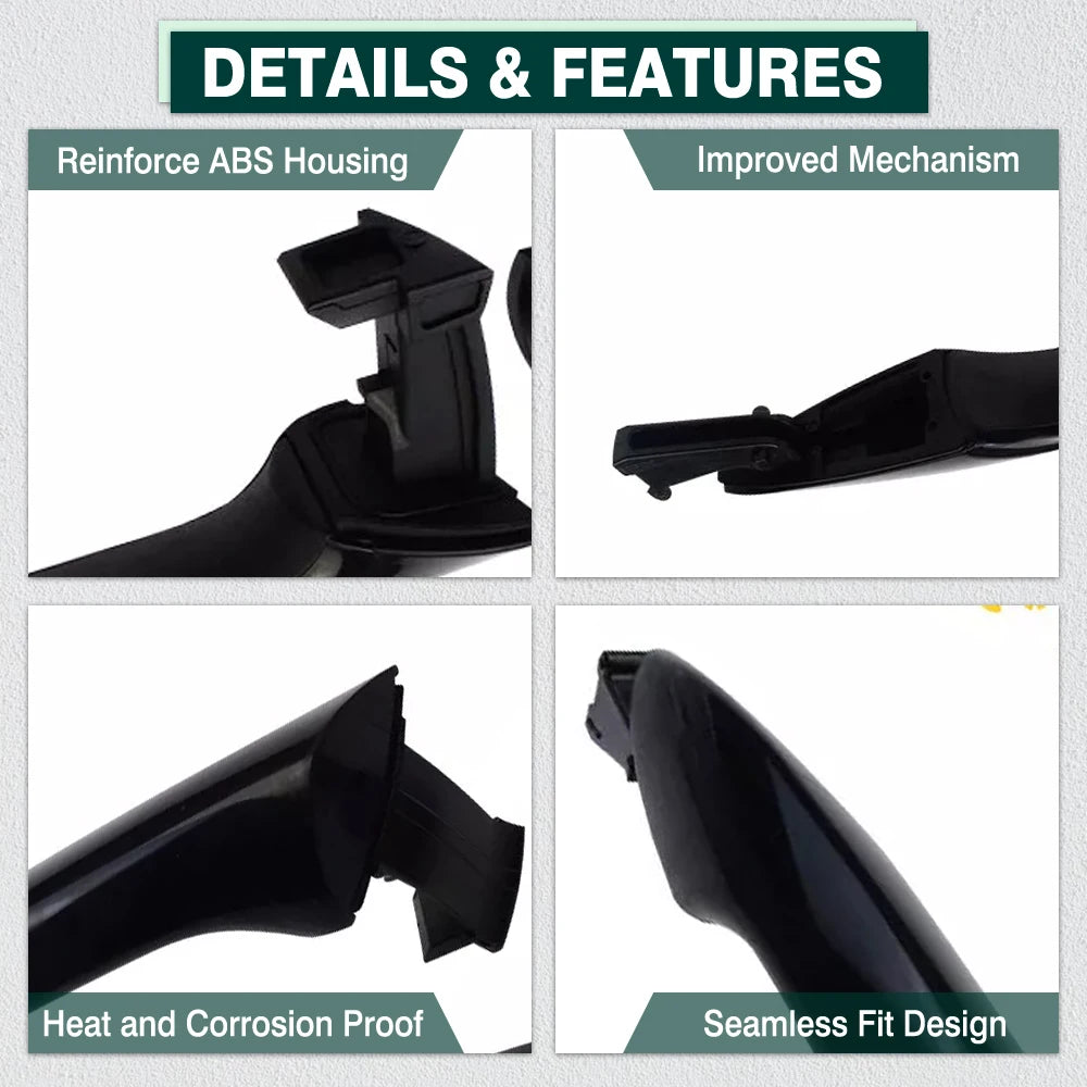 Black Exterior Door Handle for Hyundai Elantra 2011 2012 2013 2014 2015 2016 Front Rear Left Right