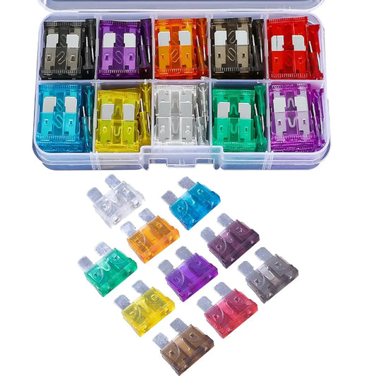 100pcs Low Profile Standard Blade Fuse Assortment 2A -35A 40A Blade Fuses for Car Boat Truck SUV Automotive