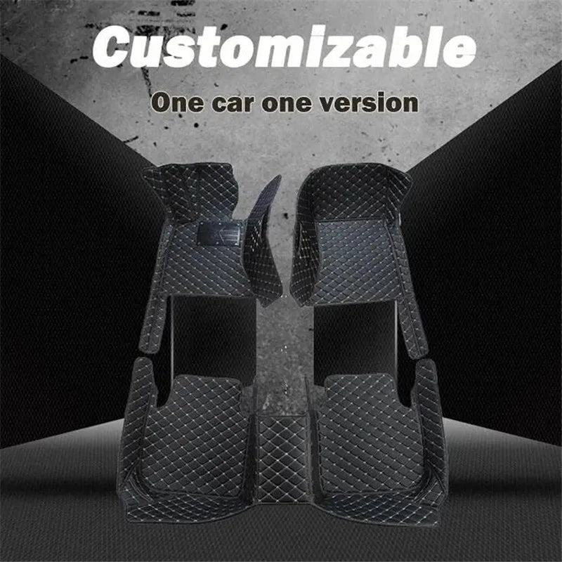 Leather Car Floor Mats For Seat Leon MK3 2012 2013 2014 2015 2016 2017 2018 2019 2020 All Weather Waterproof Car Floor Mats